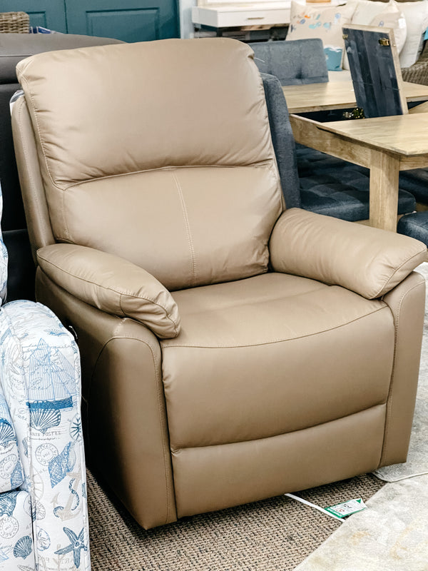 Custom Power Leather Recliner