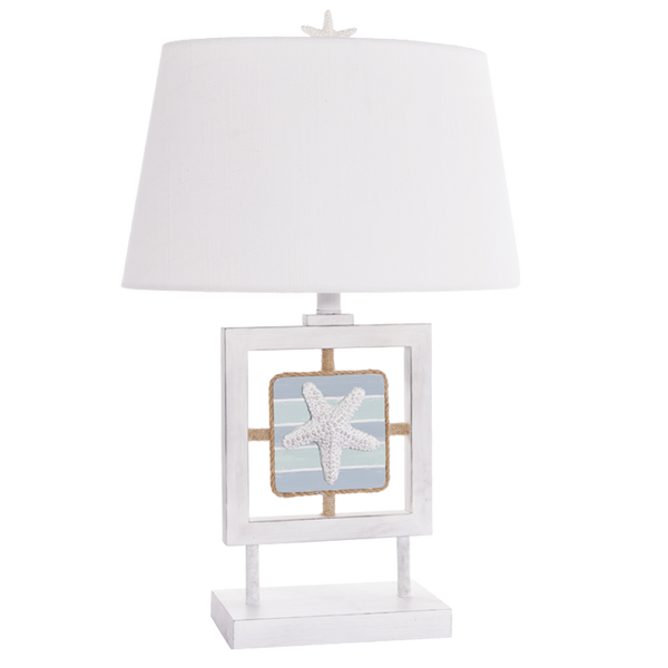 Starfish Frame Table Lamp Ant White 26 H