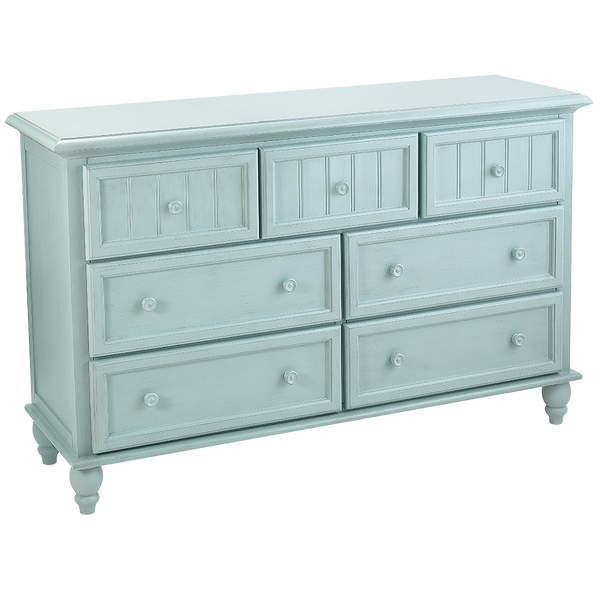 Sea Haven 7 Drawer Dresser - Glacier Blue