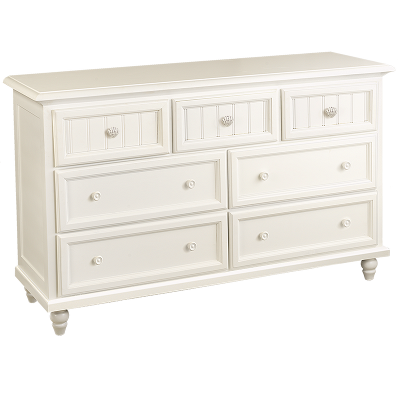 Sea Haven 7 Drawer Dresser - White