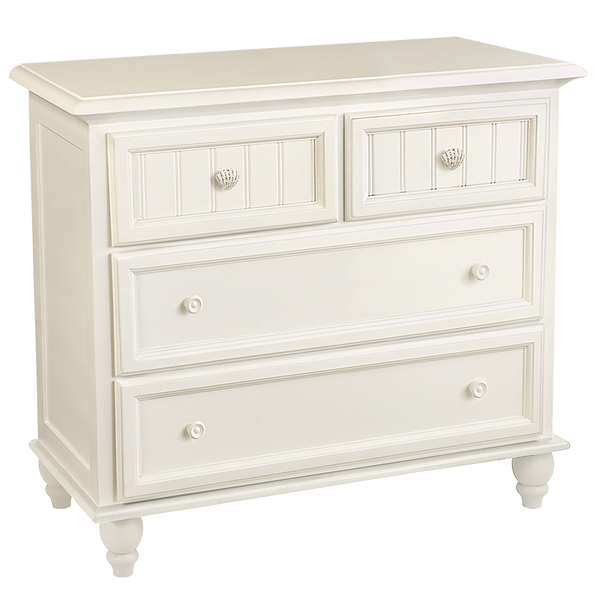 Sea Haven Split 4 Draw Dresser - White