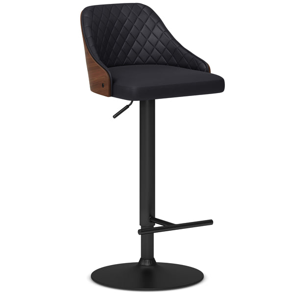 Edwin - Adjustable Swivel Bar Stool - Black