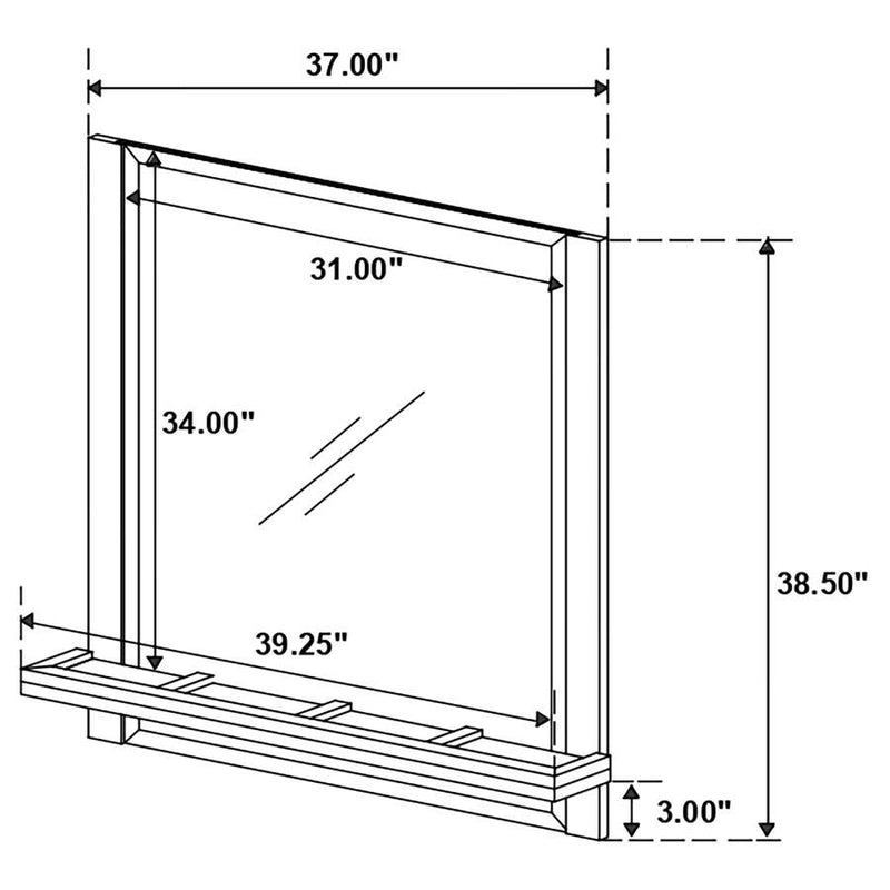 Azalia - Dresser Mirror - Walnut