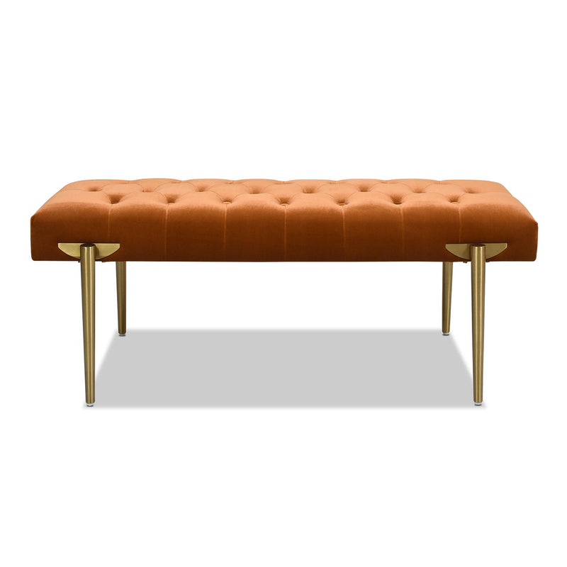 Aria - Upholstered Gold Accent Bench