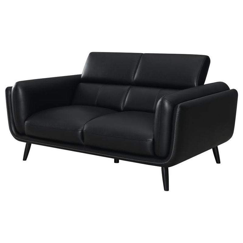 Shania - Upholstered Low Back Loveseat - Black