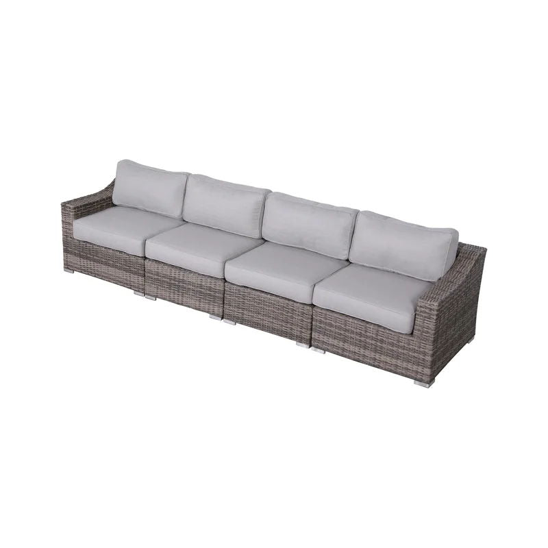 Rattan Sectional Sofa Set With Cushions