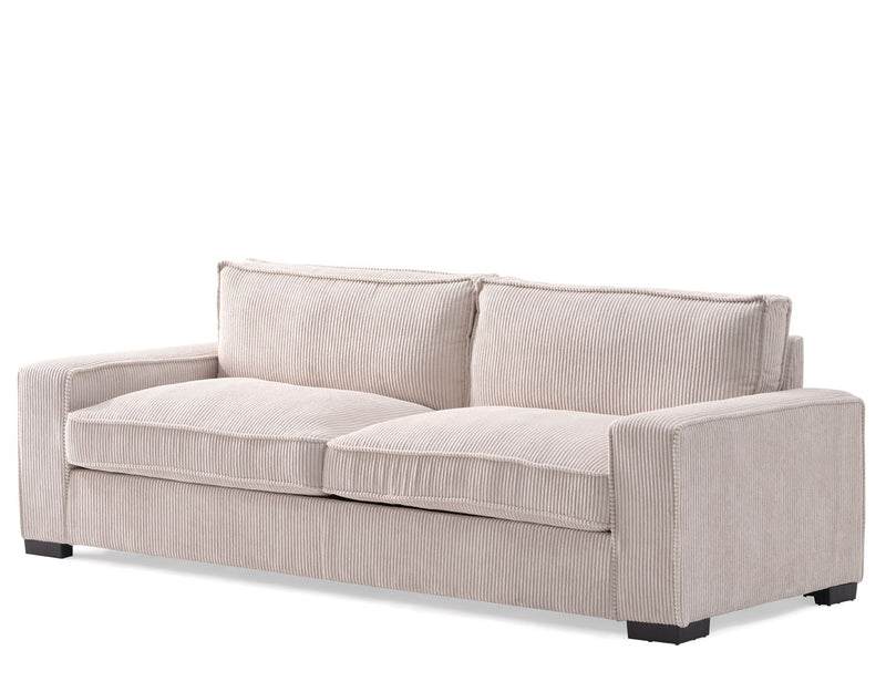 Luxe - Corduroy Sofa With Sleek Design, Spacious And Comfortable 3 Seater Couch