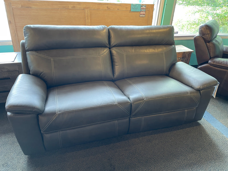 Sterling Manual Grey Air Leather 3 Seater