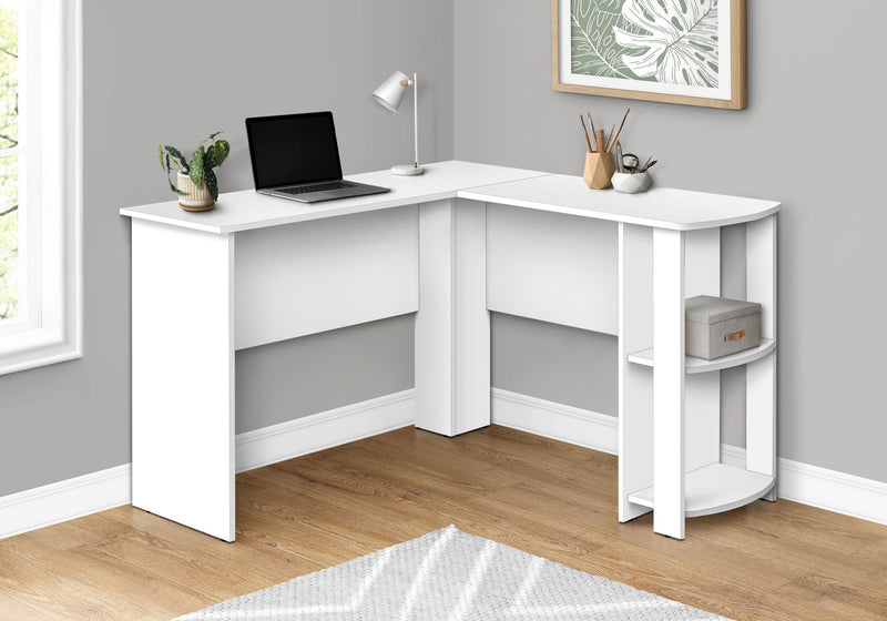 Computer Desk, Home Office, Corner, Storage Shelves, L Shape, Laptop, Contemporary & Modern