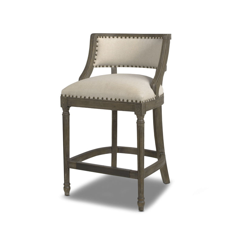 Paris - Farmhouse Counter Height Bar Stool With Backrest