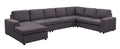 Tifton - Linen 7 Seat Reversible Modular Sectional Sofa Chaise