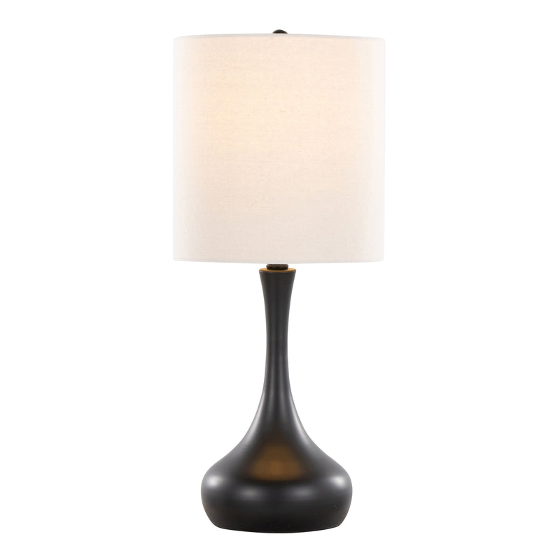 Genie - Contemporary Table Lamp (Set of 2) - Matte Black / Oatmeal