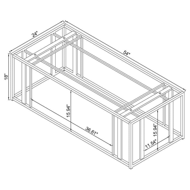 Adri - Rectangular Glass Top Coffee Table