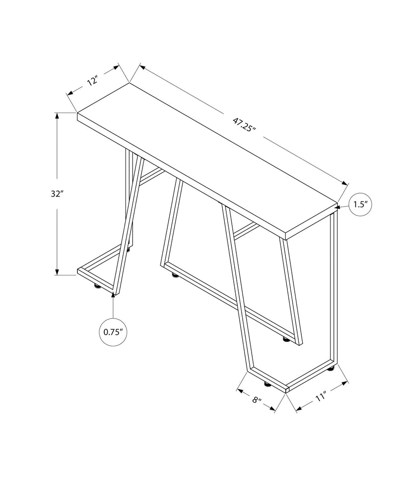 Accent Console Table For Entryway, Durable Construction - Taupe