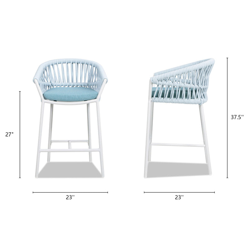 Maiden - Patio Counter Stool Sunproof Olefin (Set of 2)