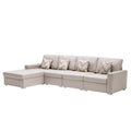 Nolan - 4 Piece Reversible Sectional Sofa Chaise With Interchangeable Legs