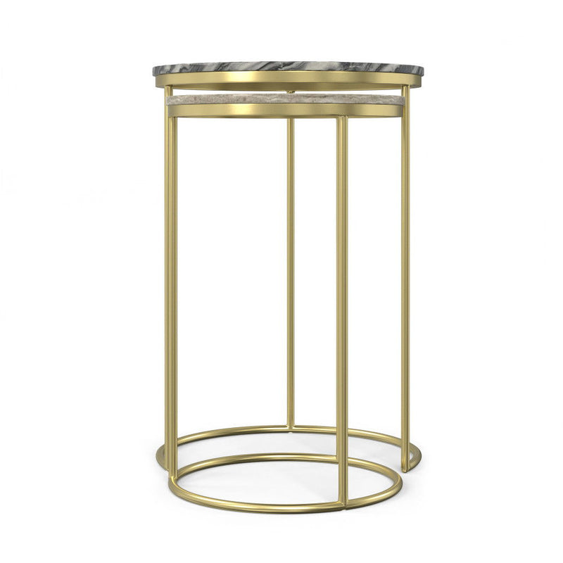 Ashley - 2 Piece Nesting Table - Gold