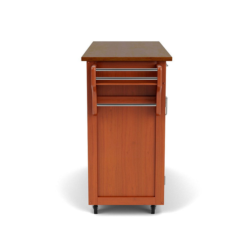 Create-A-Cart - 4 Doors Kitchen Cart - Cherry Wood Top