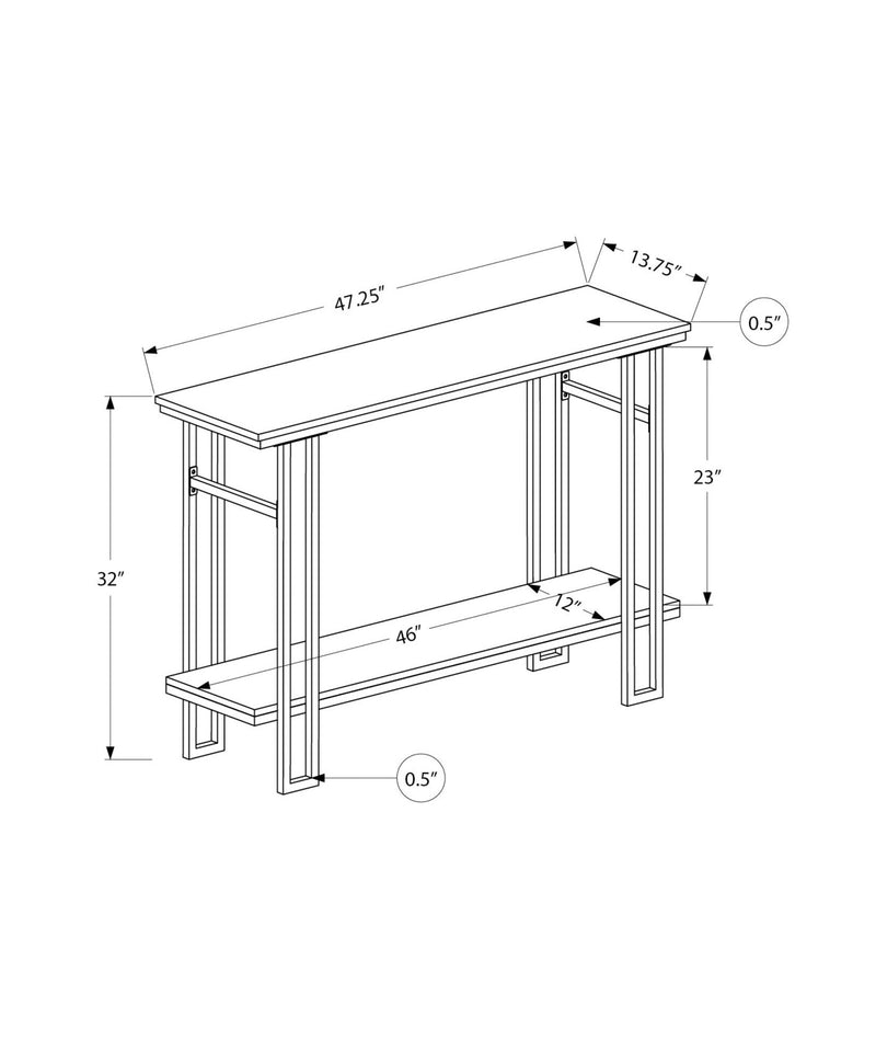 Accent Console Table For Entryway, Space-Saving