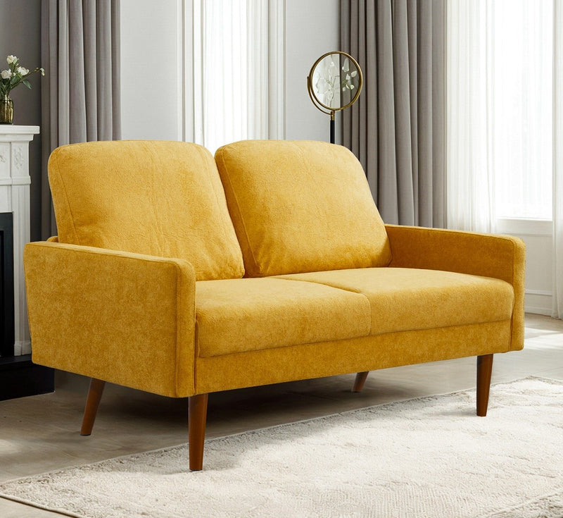 Loveseat Sofa, European Style With Sleek Design, Modern & Vintage Flair, Upholstered 2 Seater Couch