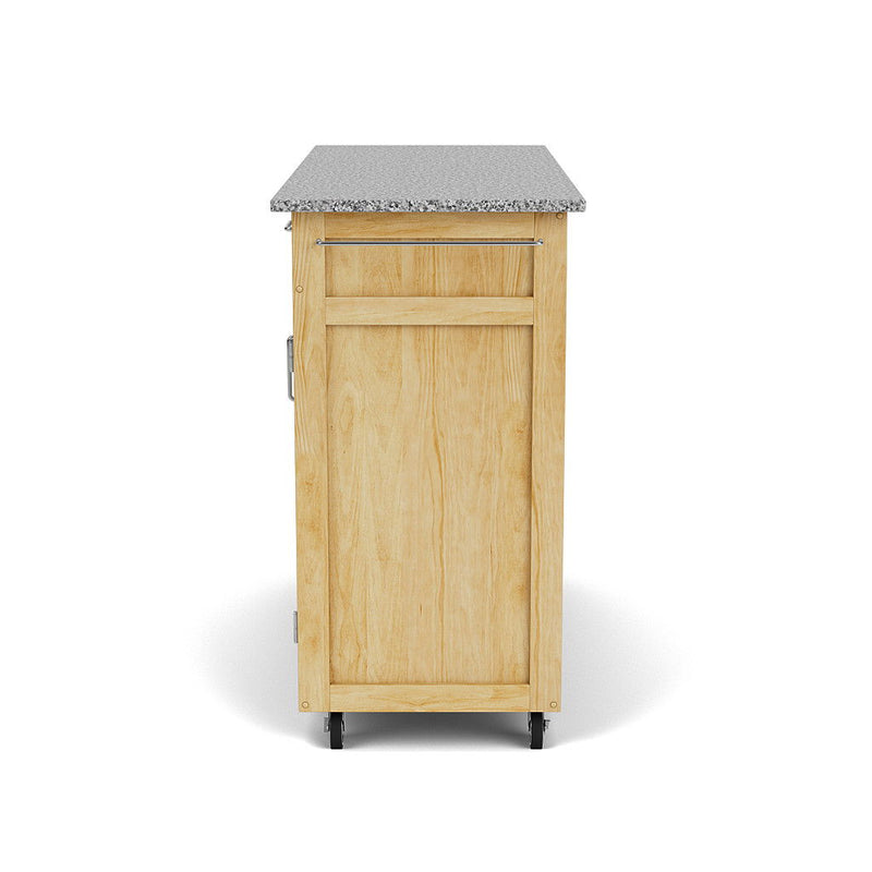 Create-A-Cart - 4 Doors Kitchen Cart - Gray Granite Top