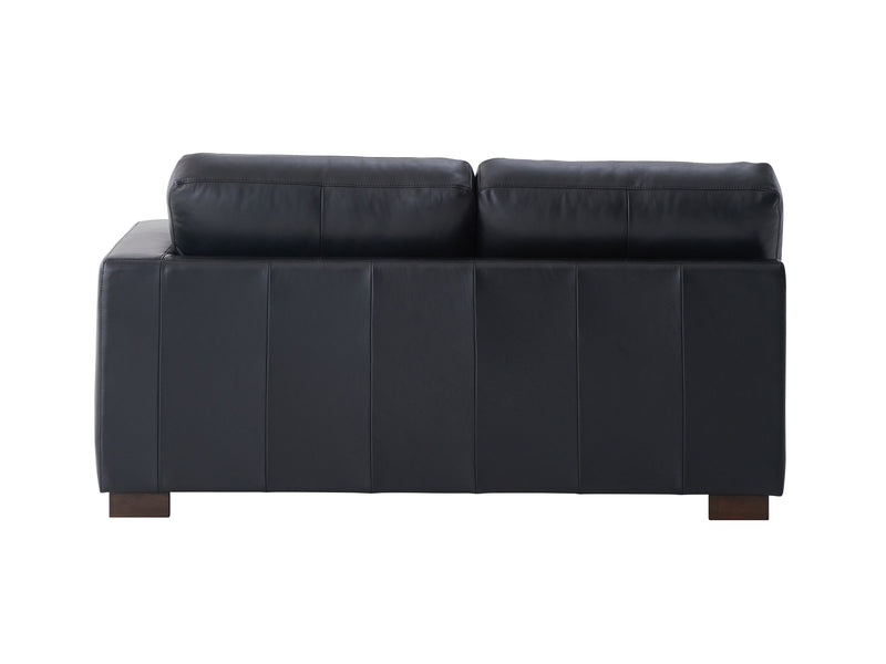 Geralyn - Leather Sectional Sofa With 2 Matching Color Toss Pillows - Black