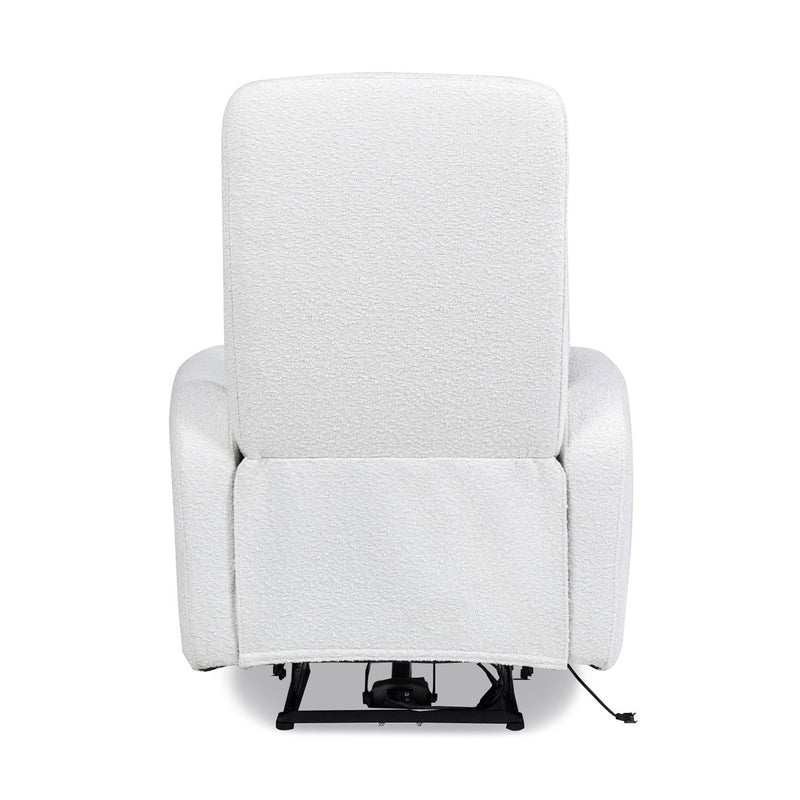 Bloomy - High Back Power Recliner Motion Chair - Chiffon White