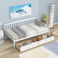 Pine Wood Daybed With Two Storage Drawers, Sofa Bed With Bed Platform Of 10 Support Slats