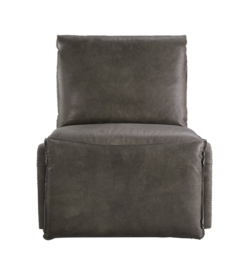 Metier - Power Motion Recliner - Gray / Aluminum