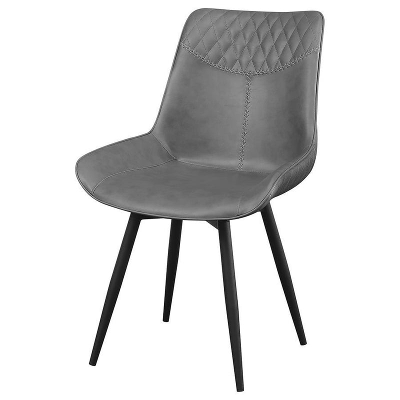 Brassie - Upholstered Swivel Dining Side Chair (Set of 2) - Gray