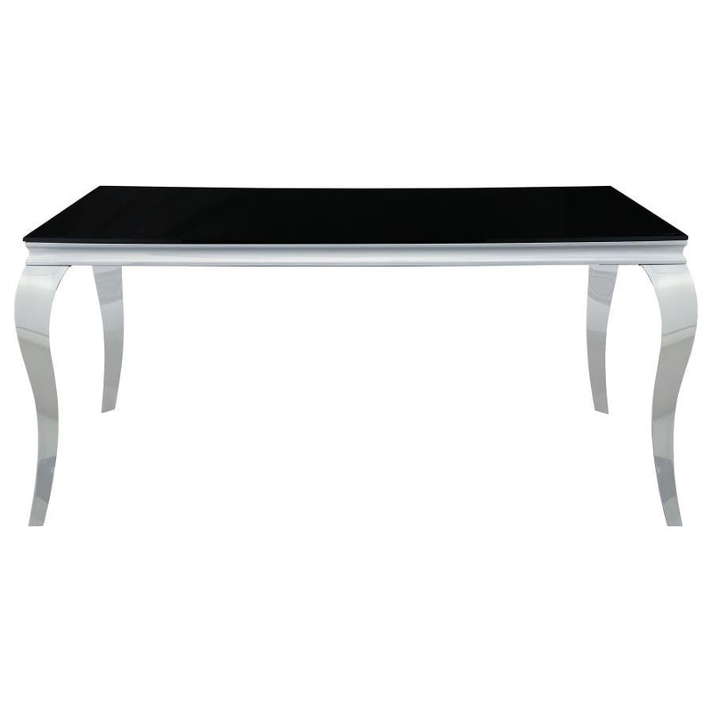 Carone - Rectangular Glass Top Dining Table