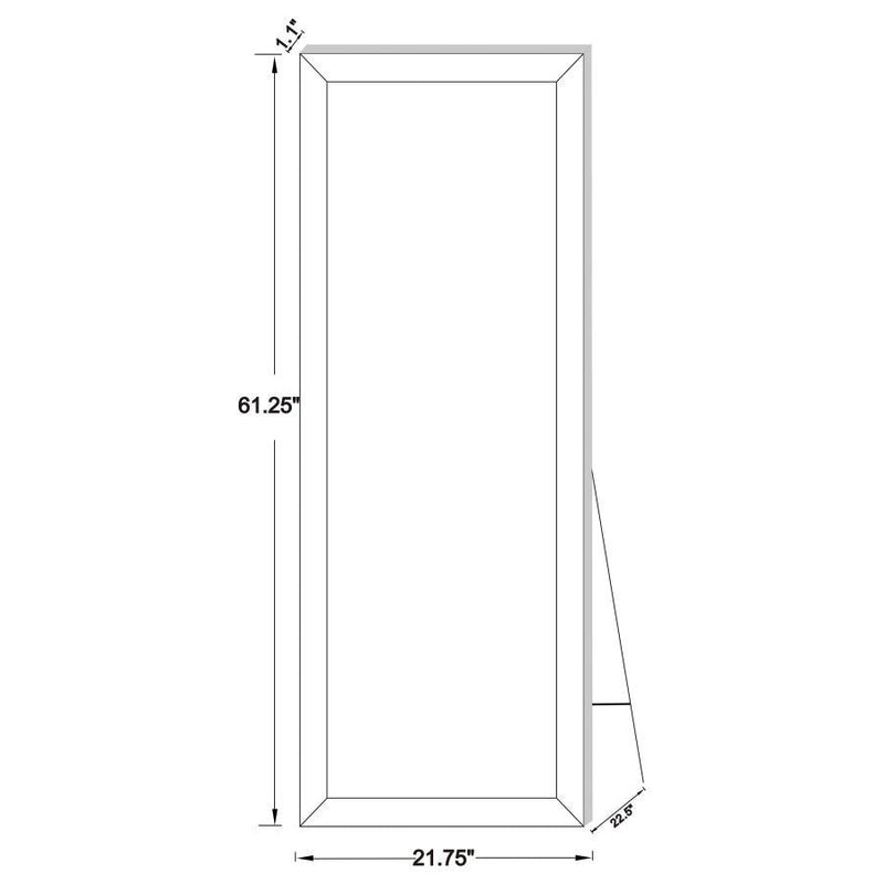 Soline - Framed Standing Floor Mirror - Silver