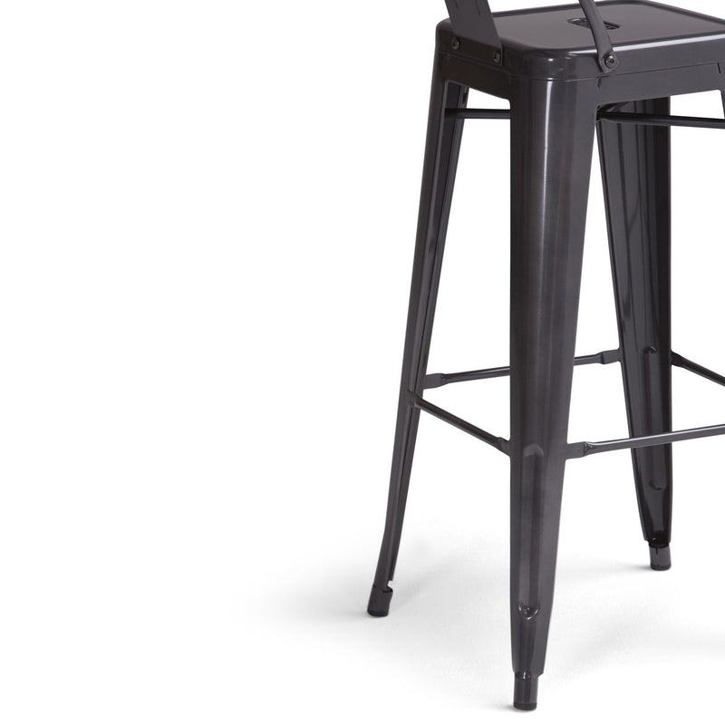 Rayne - Curved Back Metal Stool (Set of 2)