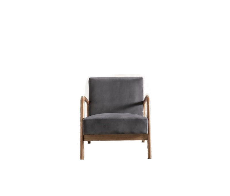 Classic Mid-Century Modern Accent Chairs, Open Framed Armchair With Cushioning