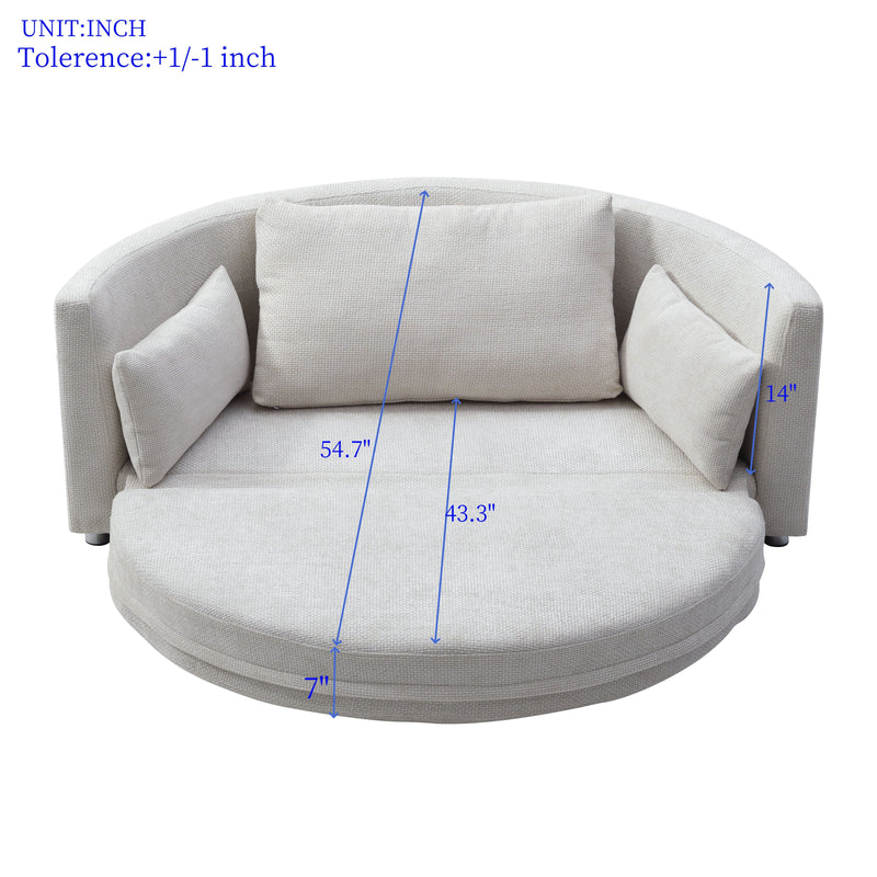 Multi-Functional Foldable Sleeper Sofa Bed, Floor Sofa Chair Bed, Circular Adjustable Futon Sitting And Sleeping Sofa