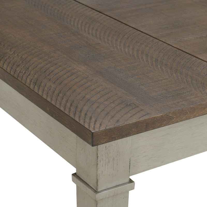 Farmington - Rectangular Dining Table - Medium Brown And Washed Stone