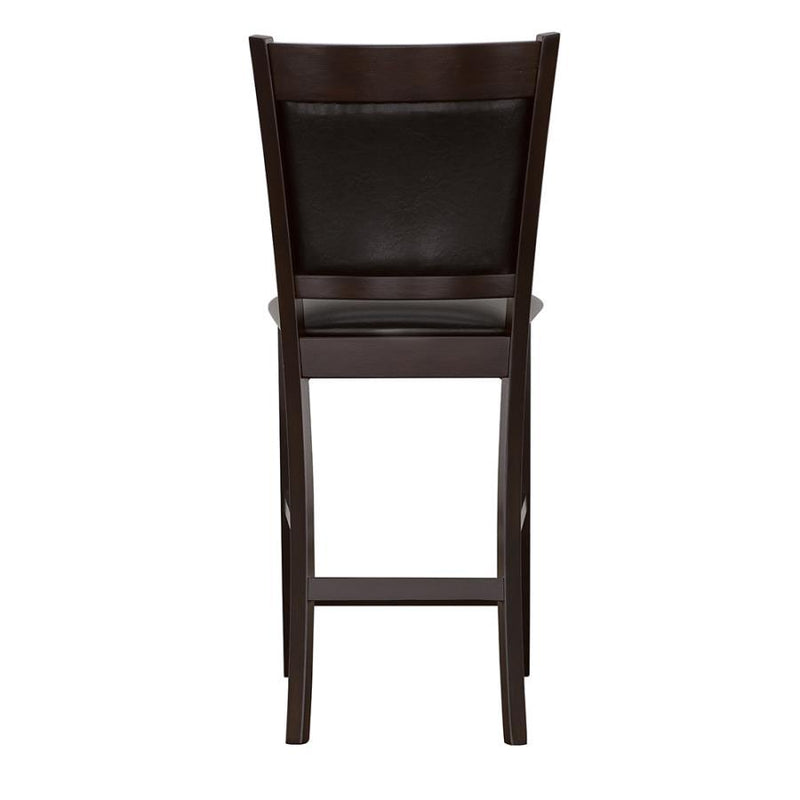 Jaden - Upholstered Counter Chair (Set of 2) - Black And Espresso - Atlantic Fine Furniture Inc