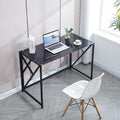 Tempered Clear Glass Computer Desk, Laptop Desk Transparent Glass Laptop Table, Small Study Desk