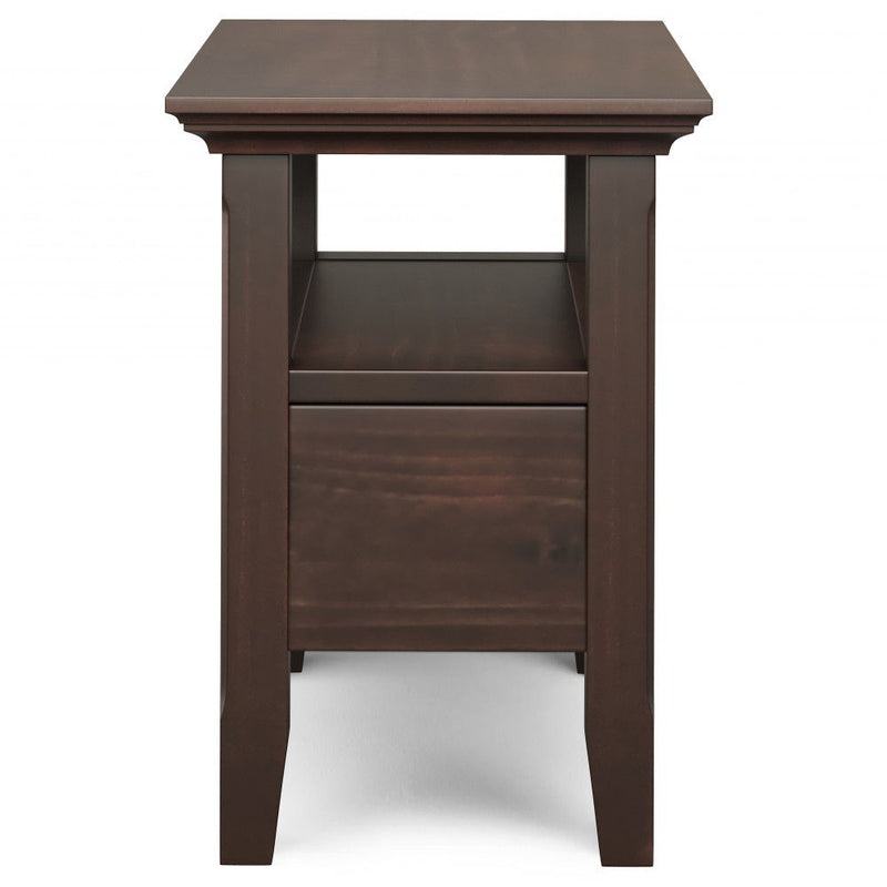 Acadian - Narrow Side Table With Drawer - Brown