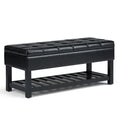 Saxon - Upholstered Transitional Storage Ottoman Bench