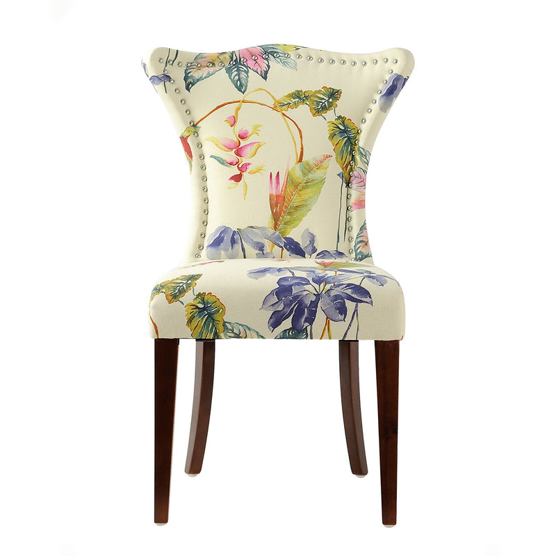 Paradise - Upholstered Accent Chair Printed On - Off-White Floral