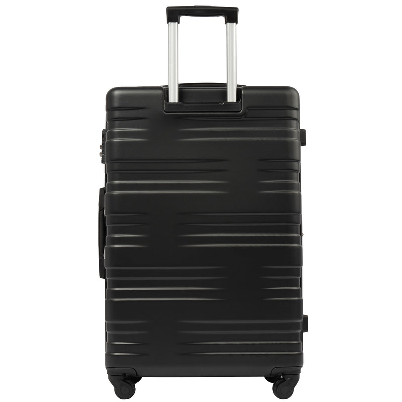 Hardshell Luggage Sets 3 Pieces Spinner Suitcase With Tsa Lock Lightweight 20" 24" 28" - Black