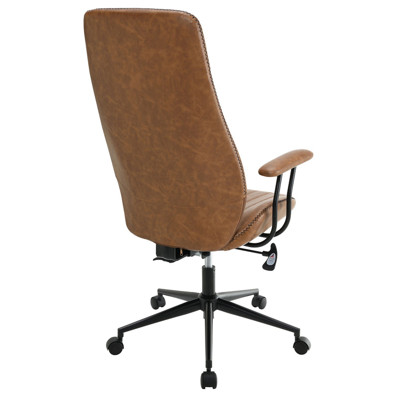 Ranger - Upholstered Adjustable Home Office Desk Chair - Brown