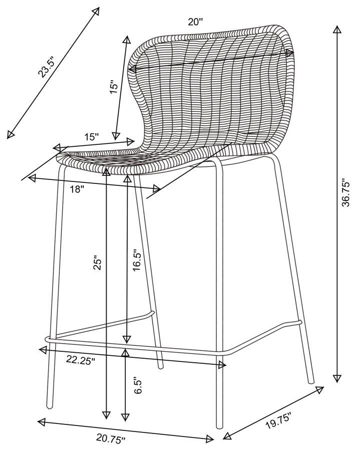 Mckinley - Faux Rattan Metal Chair (Set of 2)