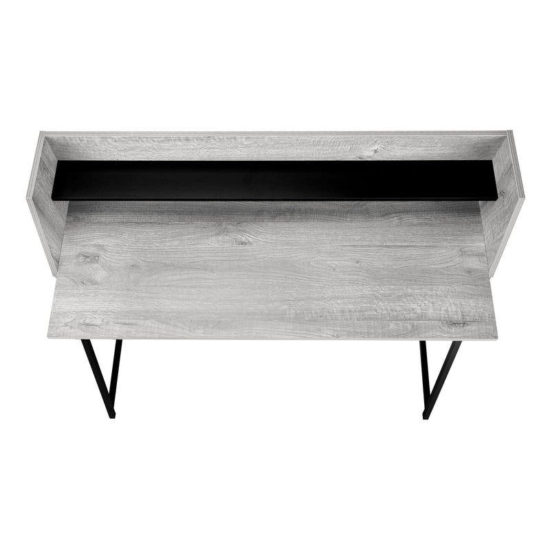 Computer Desk For Home Office, Laptop, Storage Shelves, Marble Look Contemporary & Modern