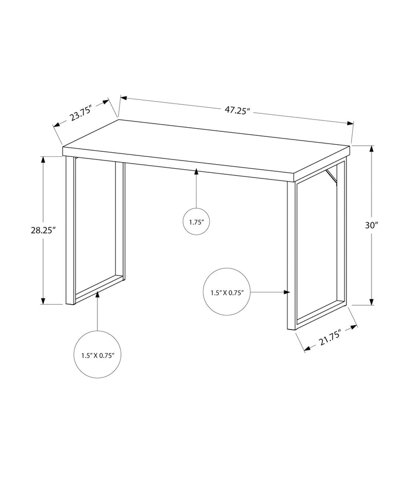 Computer Desk For Home Office, Laptop, Modern Convenient Design - White