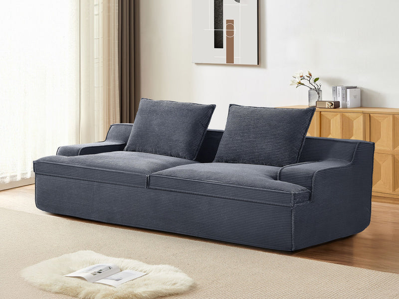 Nimbus - Oversized Full Foam 4 Seater Couch For Living Room Upholstered In Soft Corduroy, Wide Armrests