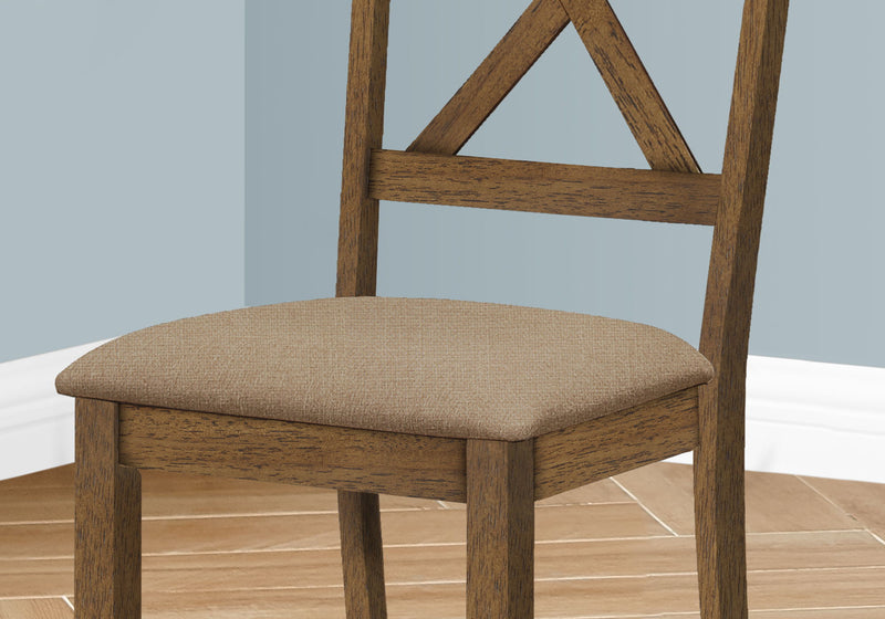 Dining Chair Side, Upholstered For Dining Room, Transitional (Set of 2) - Beige