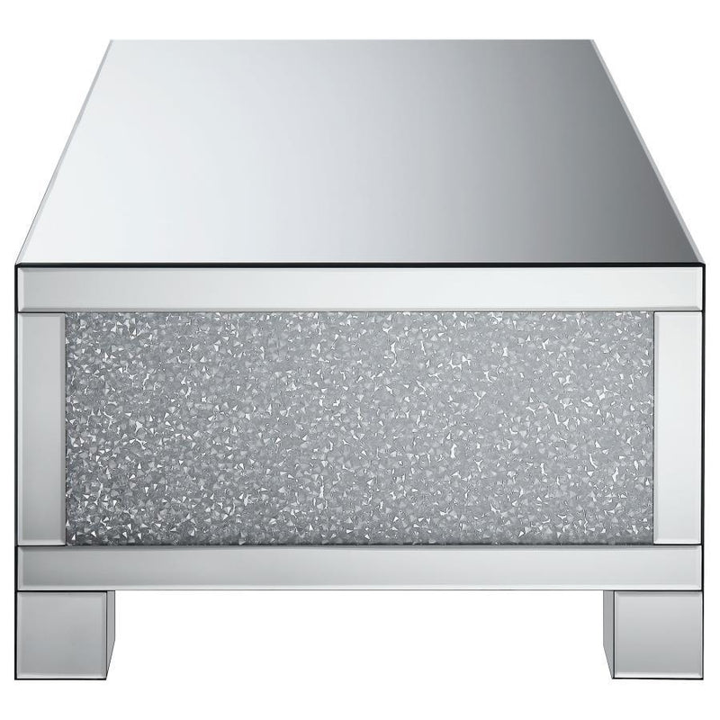 Gillian - Rectangular Mirrored Acrylic Coffee Table - Silver