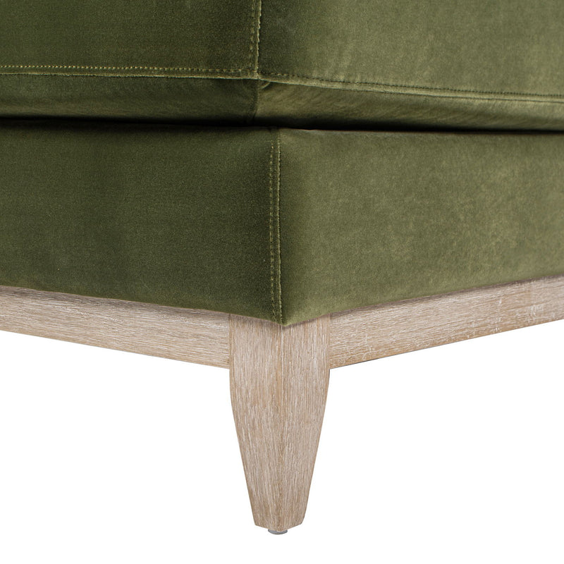 Pasadena - Modern Farmhouse Chaise Lounge Chair - Olive Green